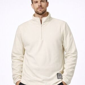 #1044 Men's Rains Cream Half-Zip Pullover